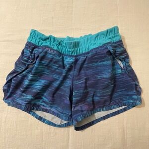 Ivivva by‎ Lululemon Girls Running Athletic Shorts Blue Size 10 Running Active
